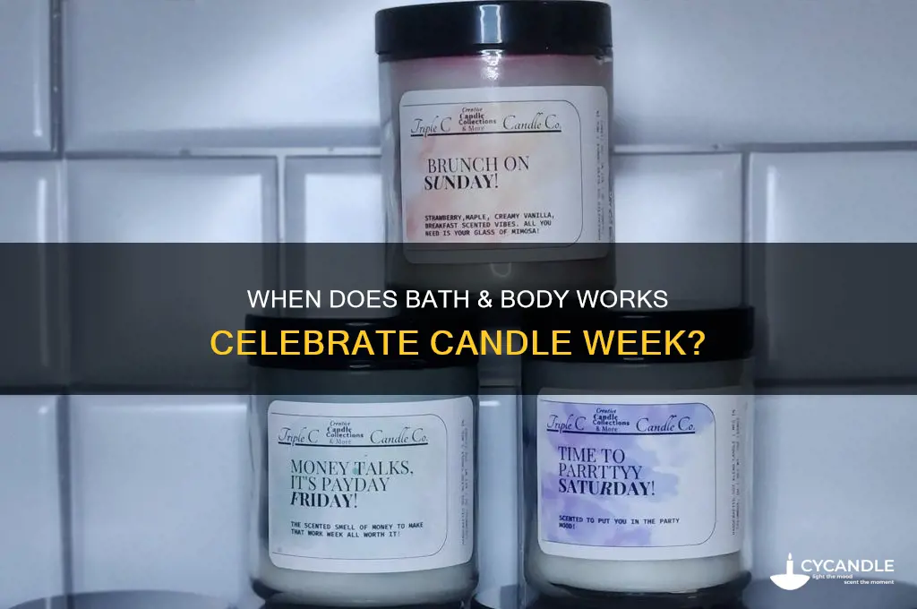 when is candle week at bath and body works