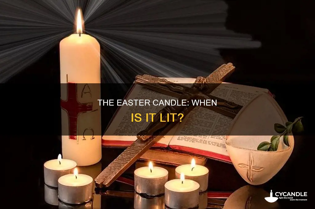 when is easter candle lit