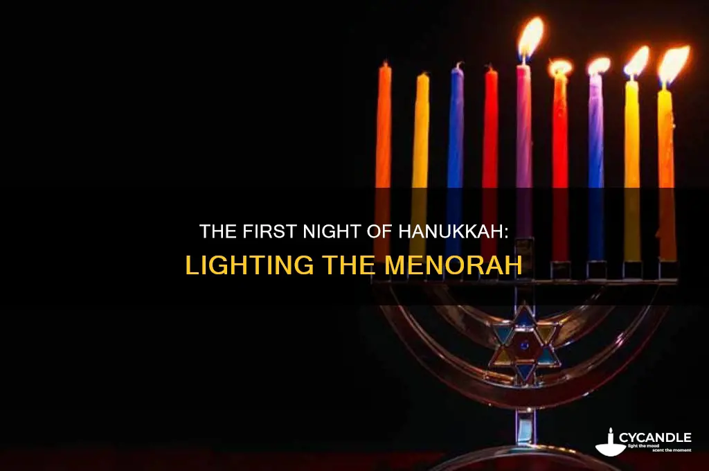 when is first candle lit for hanukkah
