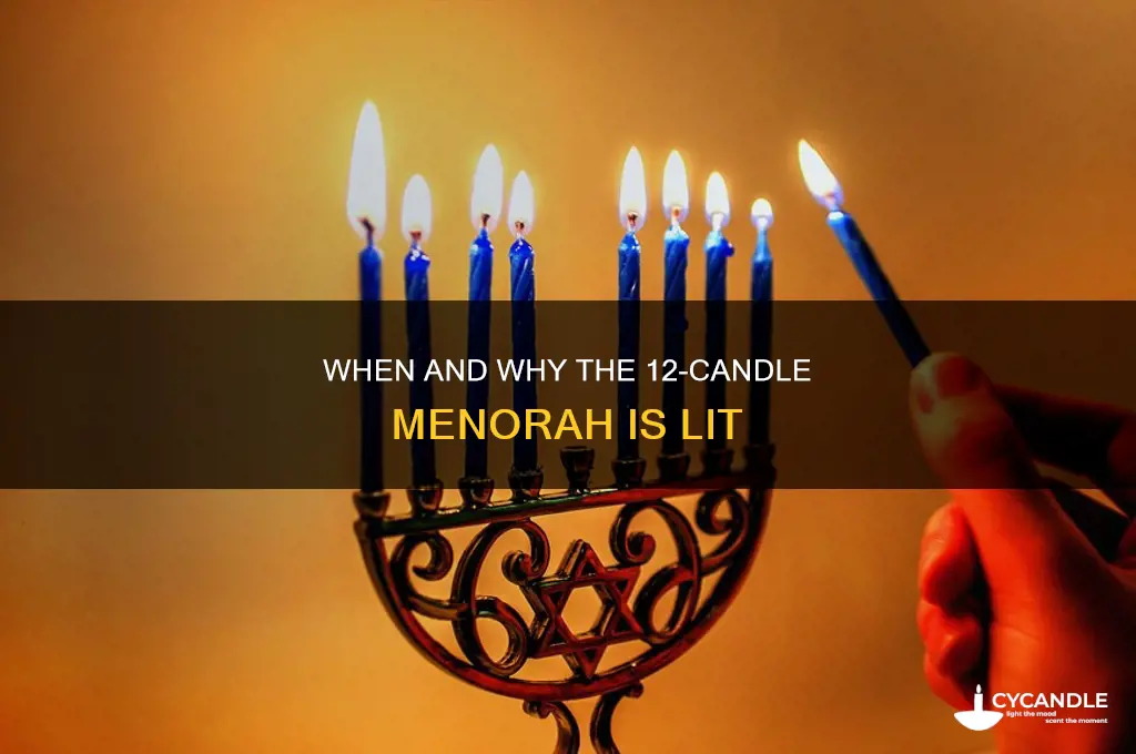 when is the 12 candle menorah burned