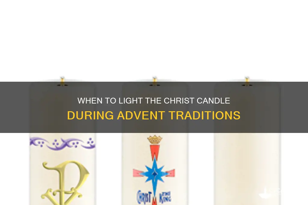 when is the christ candle lit advent