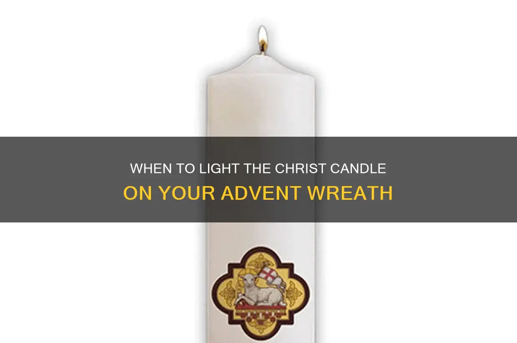 when is the christ candle lit on the advent wreath