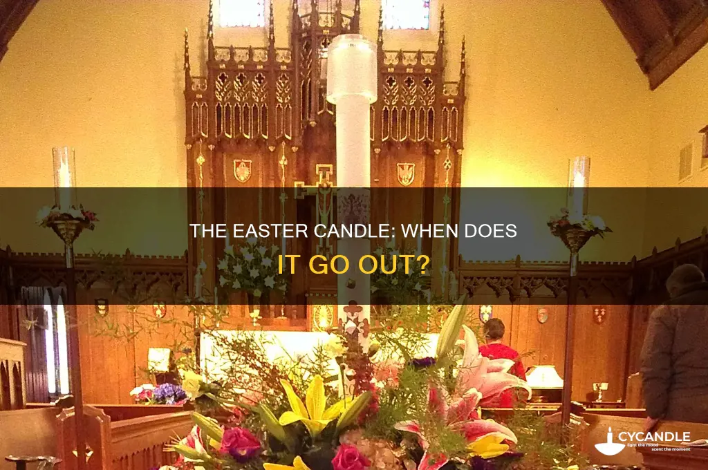 when is the easter candle extinguished