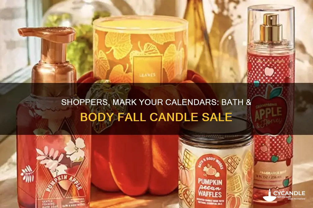 when is the fall candle sale at bath and body