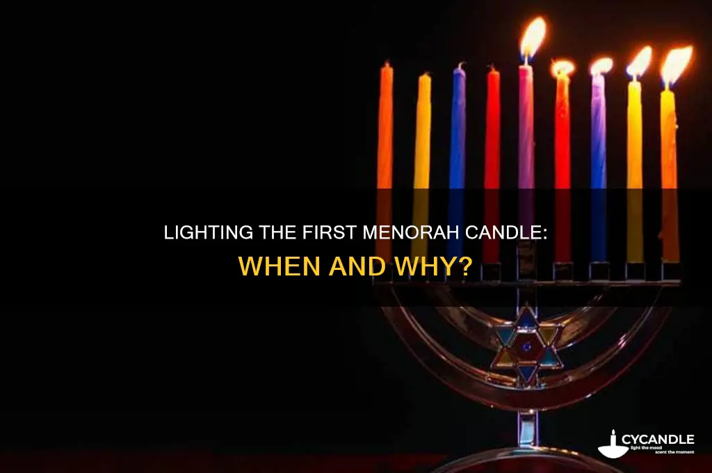when is the first candle on the menorah lit