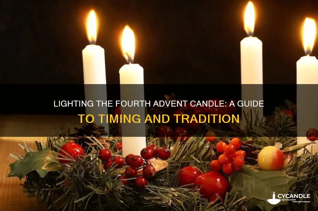 when is the fourth advent candle lit