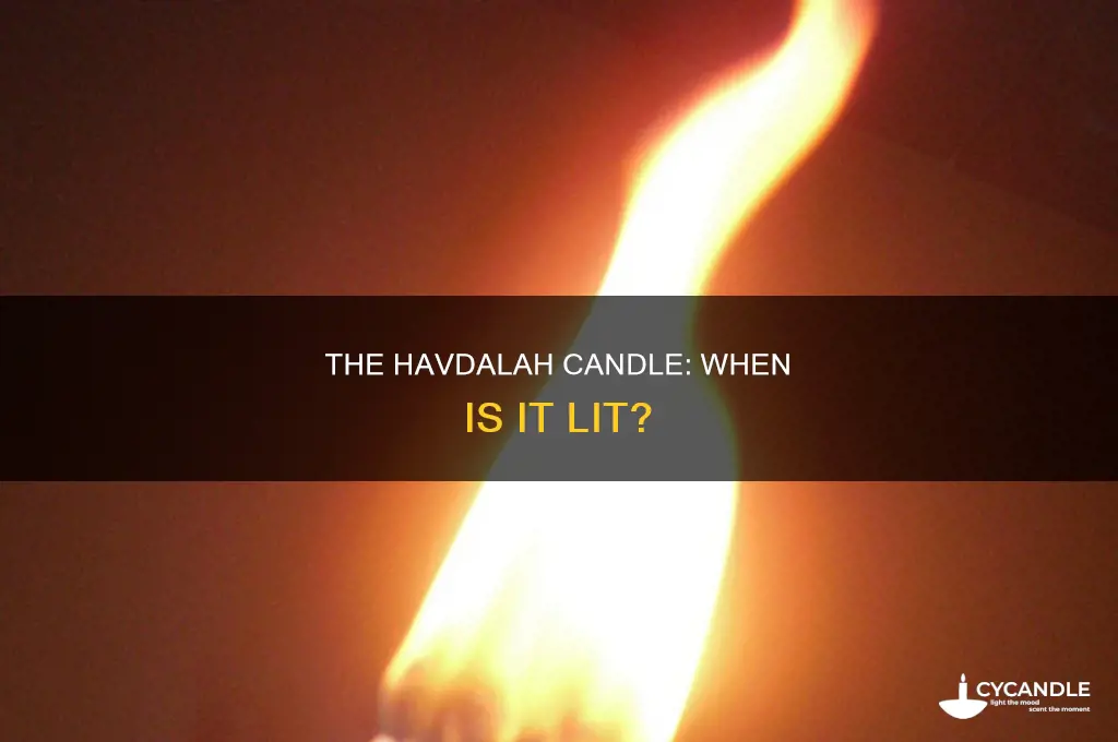 when is the havdalah candle lit