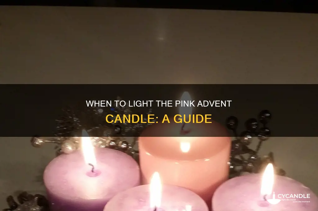 when is the pink advent candle lit
