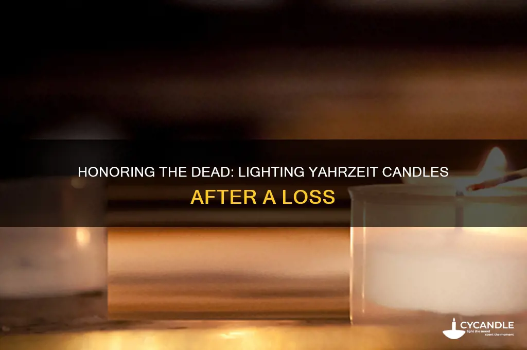 when is yahrzeit candle lit after a death