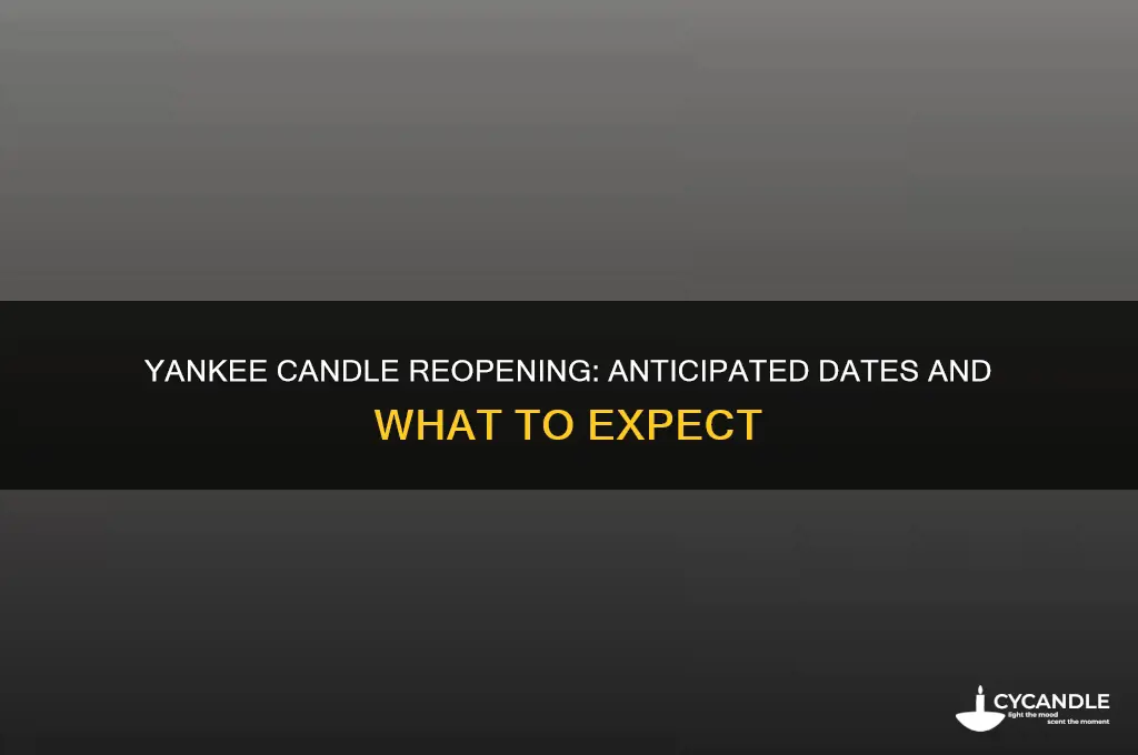 when is yankee candle going to open back up