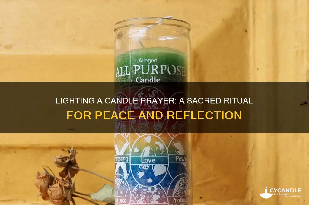 when lighting a candle prayer