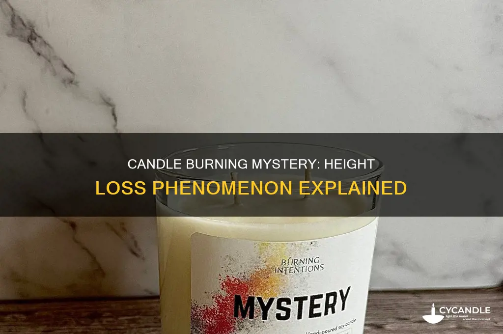 when lit a candle loses 5 of its original height