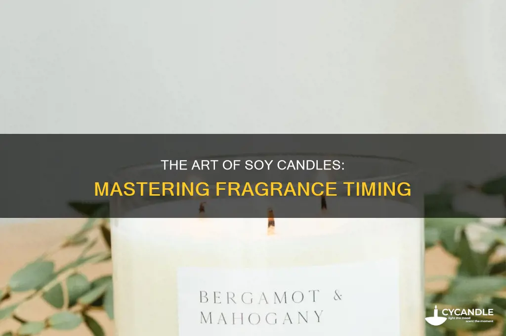 when making candles when do you add fragarence to soy