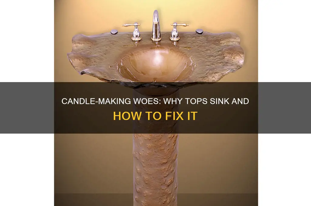 when making candles why does the top sink
