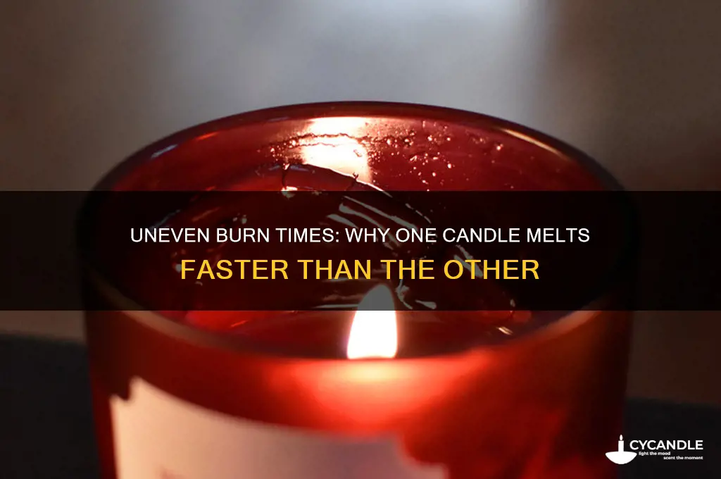 when one candle burns faster than the other