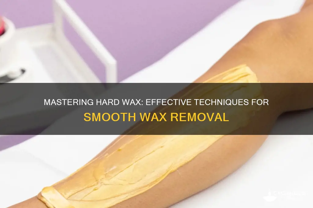 when removing wax during a hard wax procedure