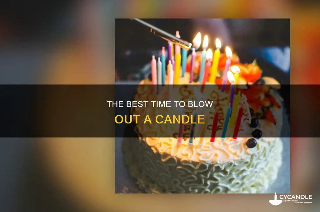 when should i blow out a candle
