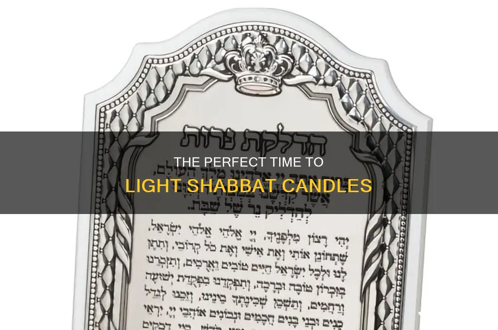 when should shabbat candles be lit
