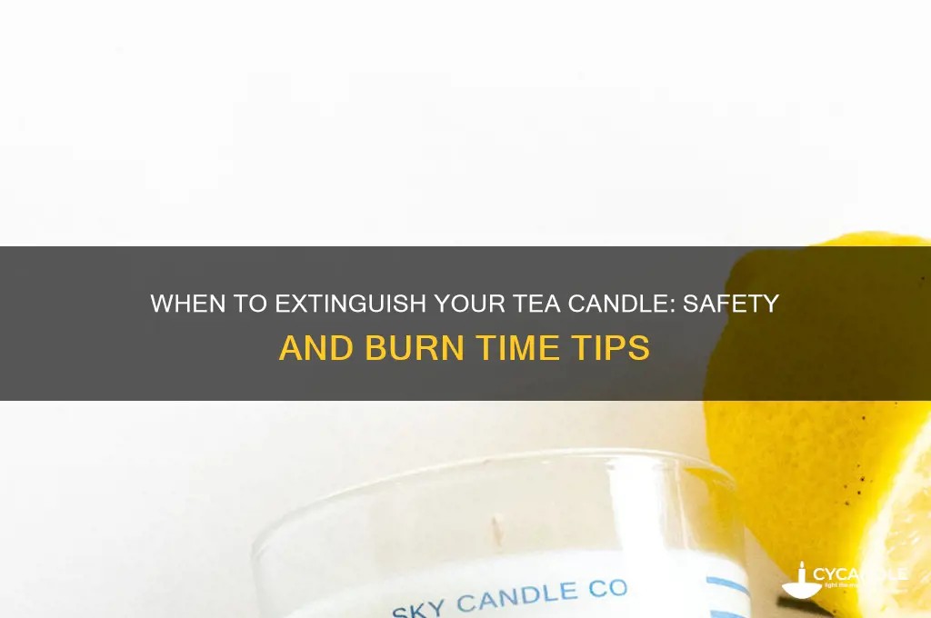 when should you stop burning a tea candle