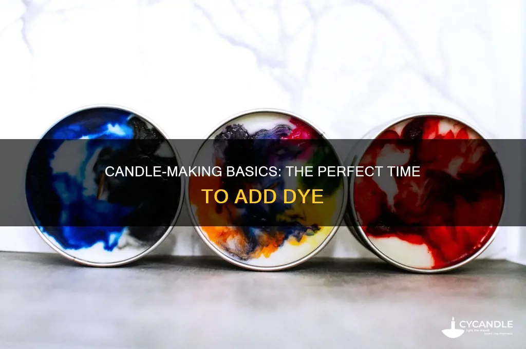 when to add candle dye
