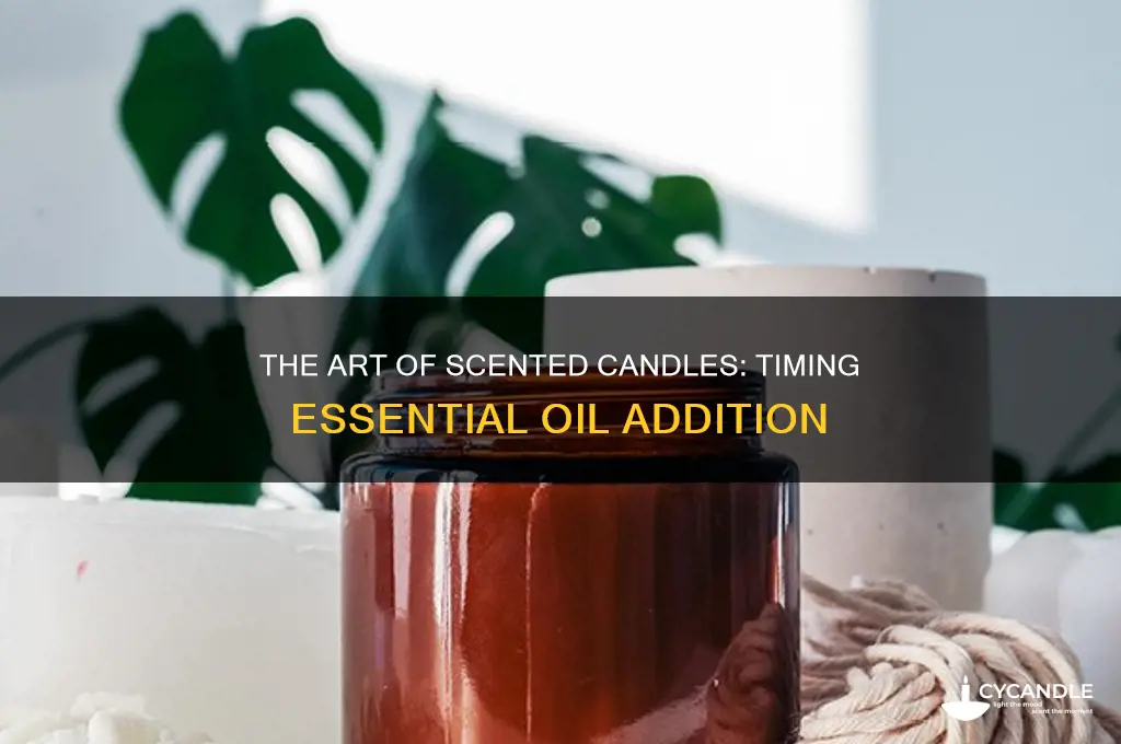 when to add essential oils to beeswax candles