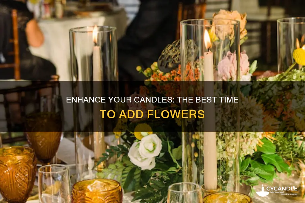 when to add flowers to candles