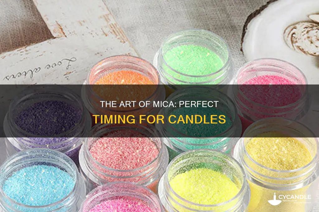 when to add mica to candles