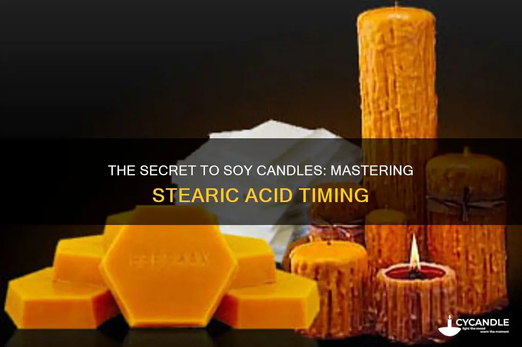 when to add stearic acid to soy candles