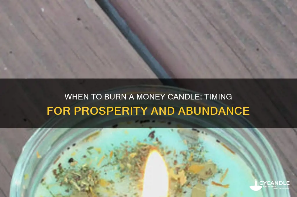 when to burn a money candle