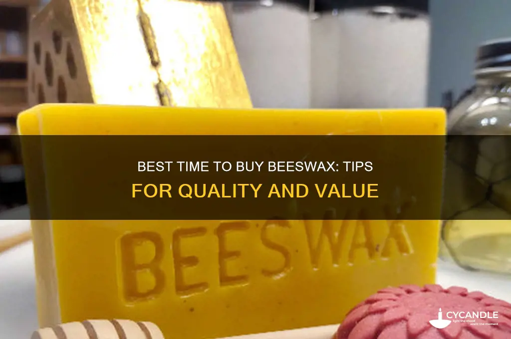 when to buy bees beeswax
