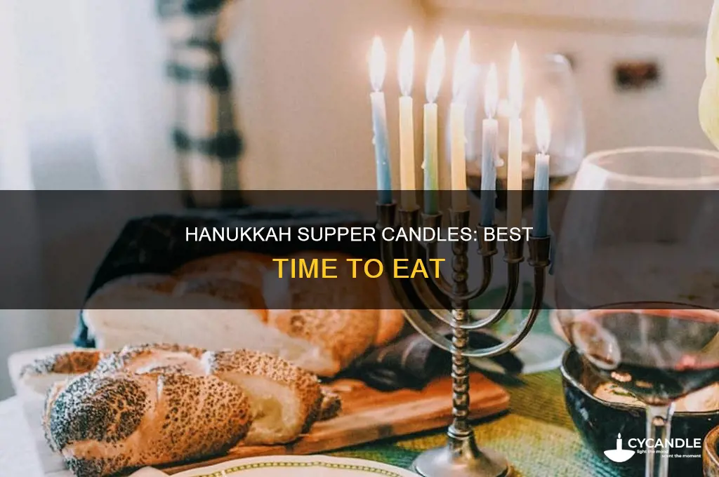 when to eat hanukkah supper candles