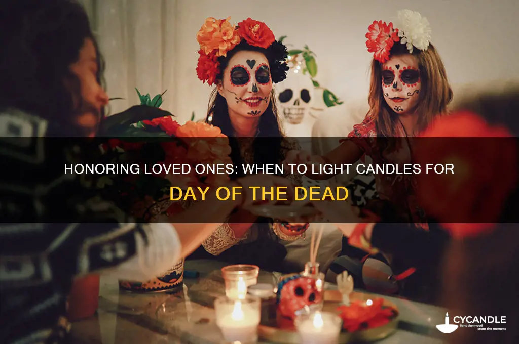 when to light candles for day of the dead