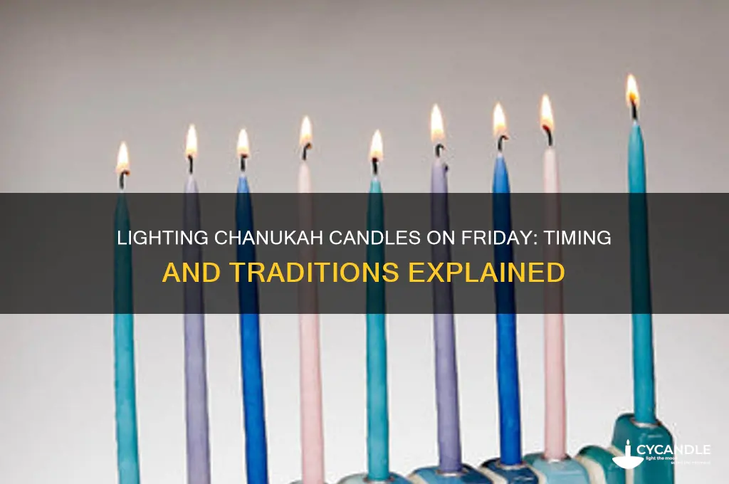 when to light chanukah candles on friday
