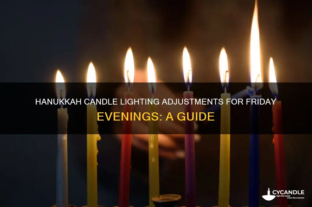 when to light hanukkah candles on friday