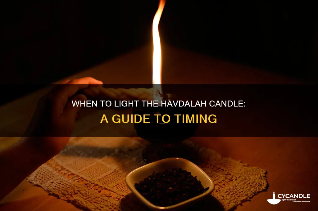 when to light havdalah candle