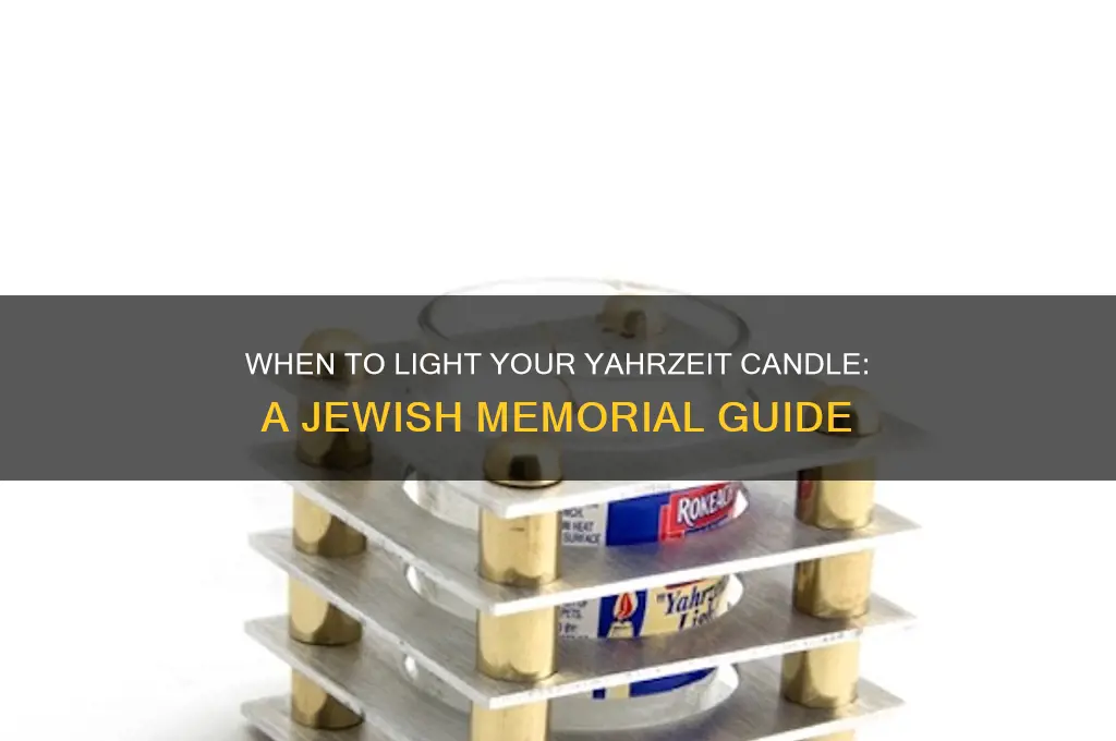 when to light yahzeit candles