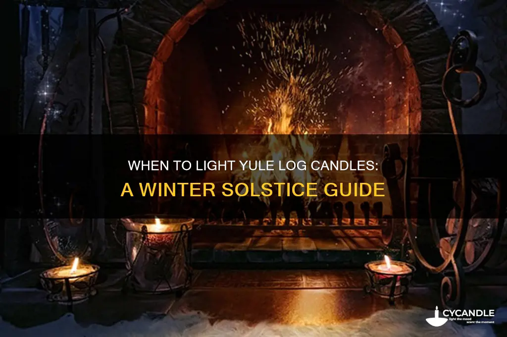 when to light yule log candles