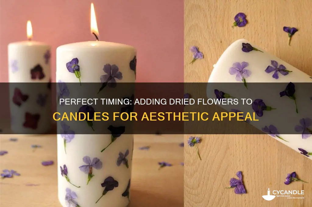 when to put dried flowers in candles