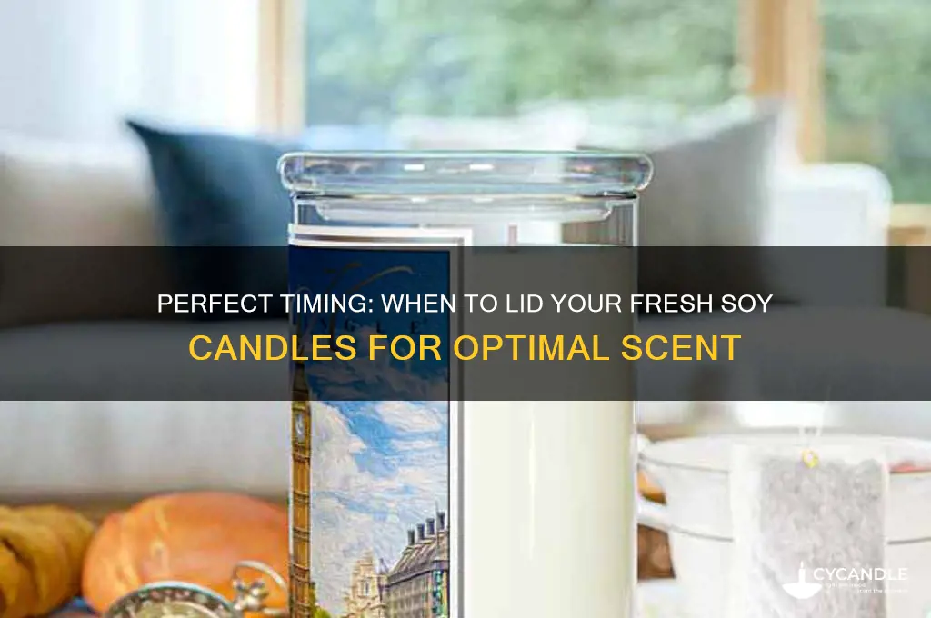 when to put the lid on your fresh soy candles