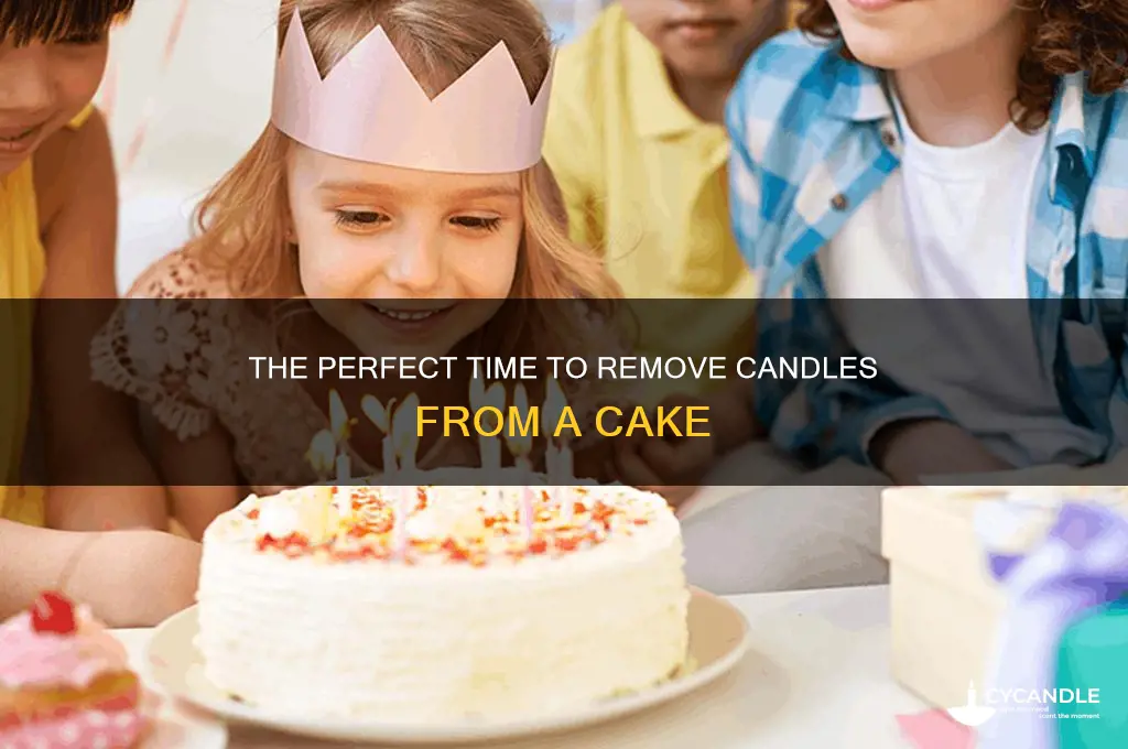 when to remove the candle from cake