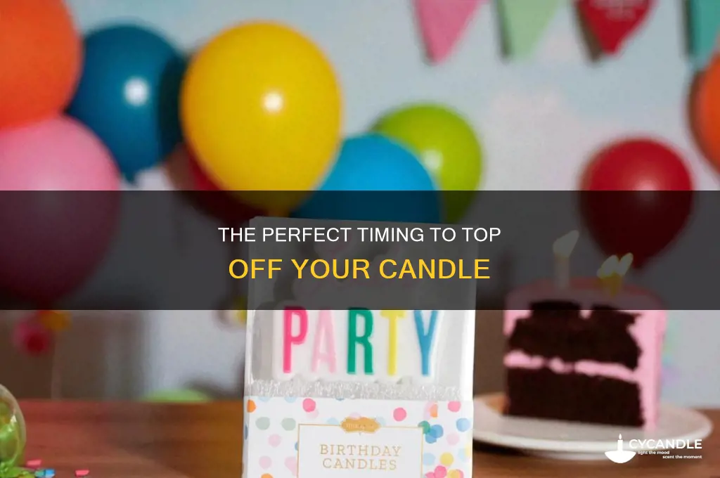 when to top off candle