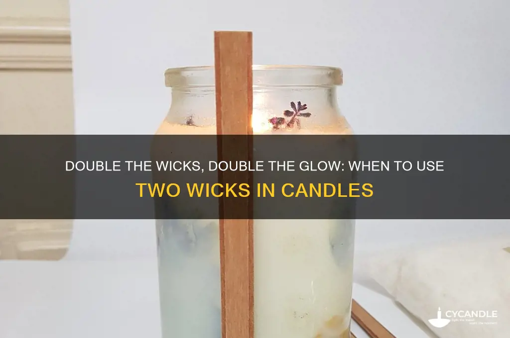when to use 2 wicks in a candle
