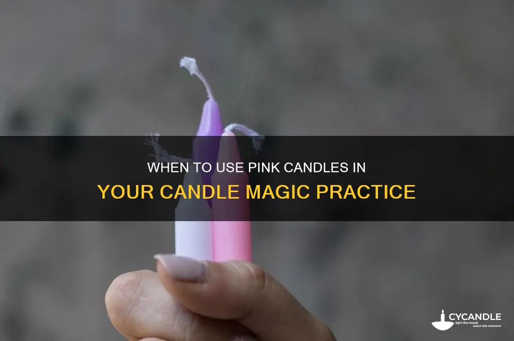 when to use pink candle for candle lagic