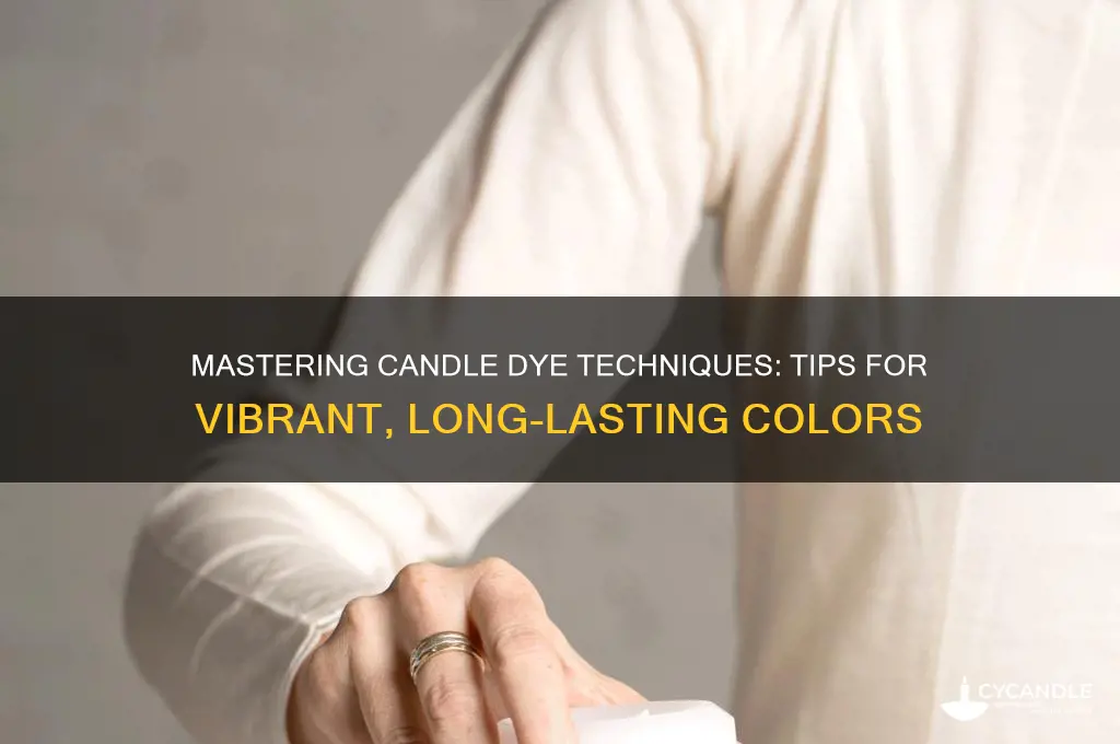 when using dye for your candles