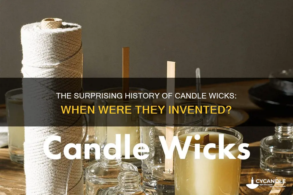 when was the candle wick invented