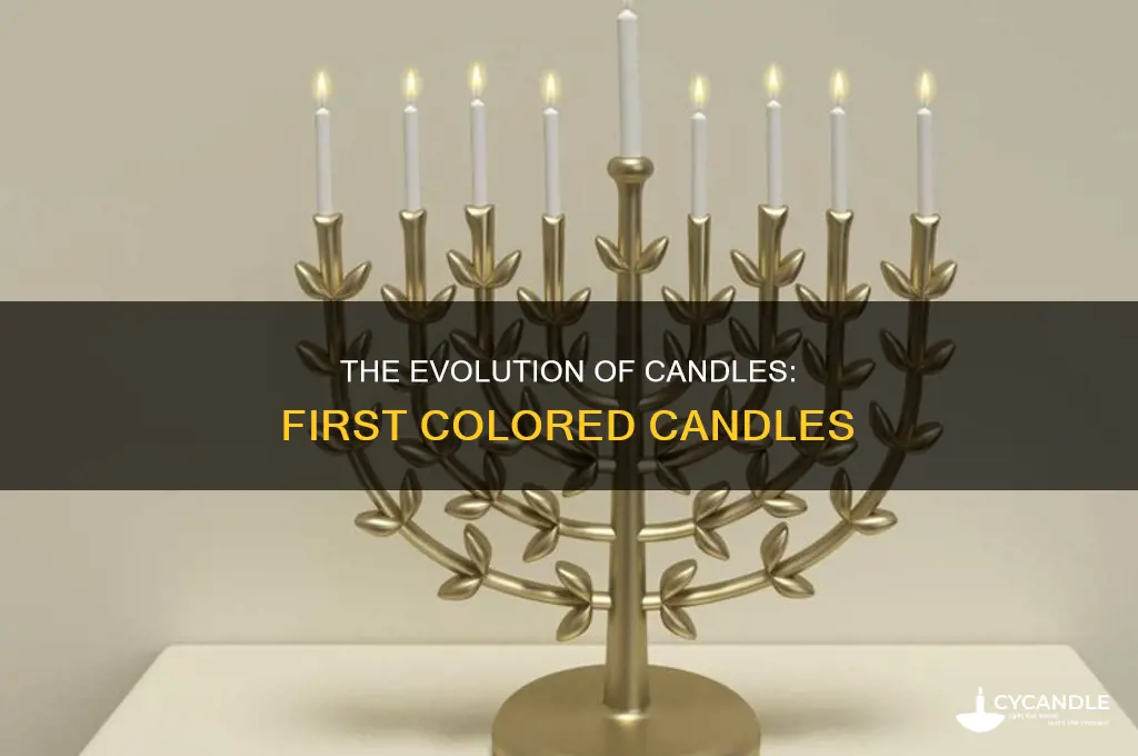 when was the first colored candle invented