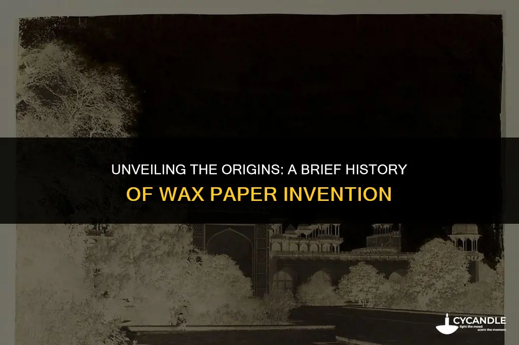 when was wax paper invented
