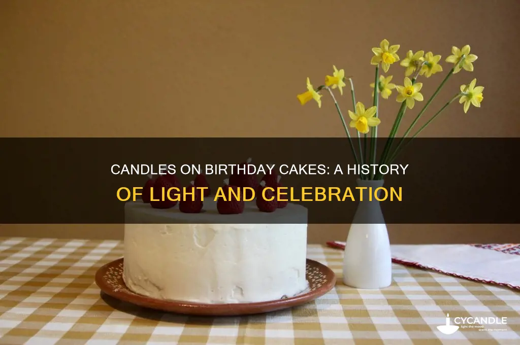 when were candles added to birthday cakes