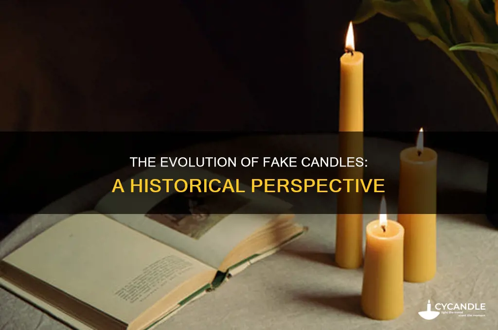 when were fake candles invented