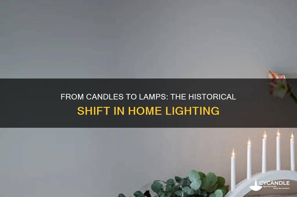 when were lamps used instead of candles